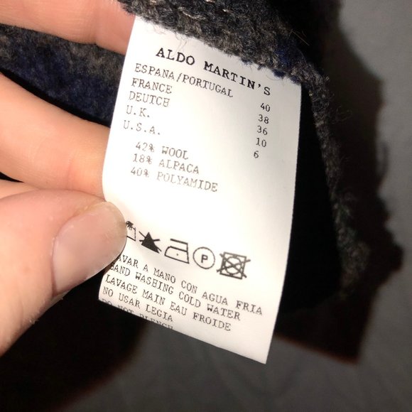 aldo martin's SPAIN ALPACA Chevron stripe designer luxurious  light ponc… - Picture 3 of 4